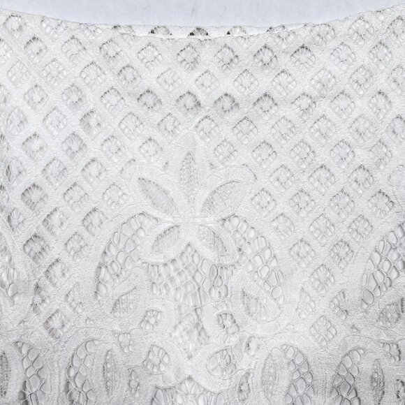 Free People Dreamy Days White Lace Overlay Lined Mini Skirt Size 12 - NWOT - Picture 4 of 8